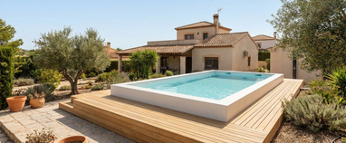 Piscina prefabricada elevada: tipos, materiales y mantenimiento